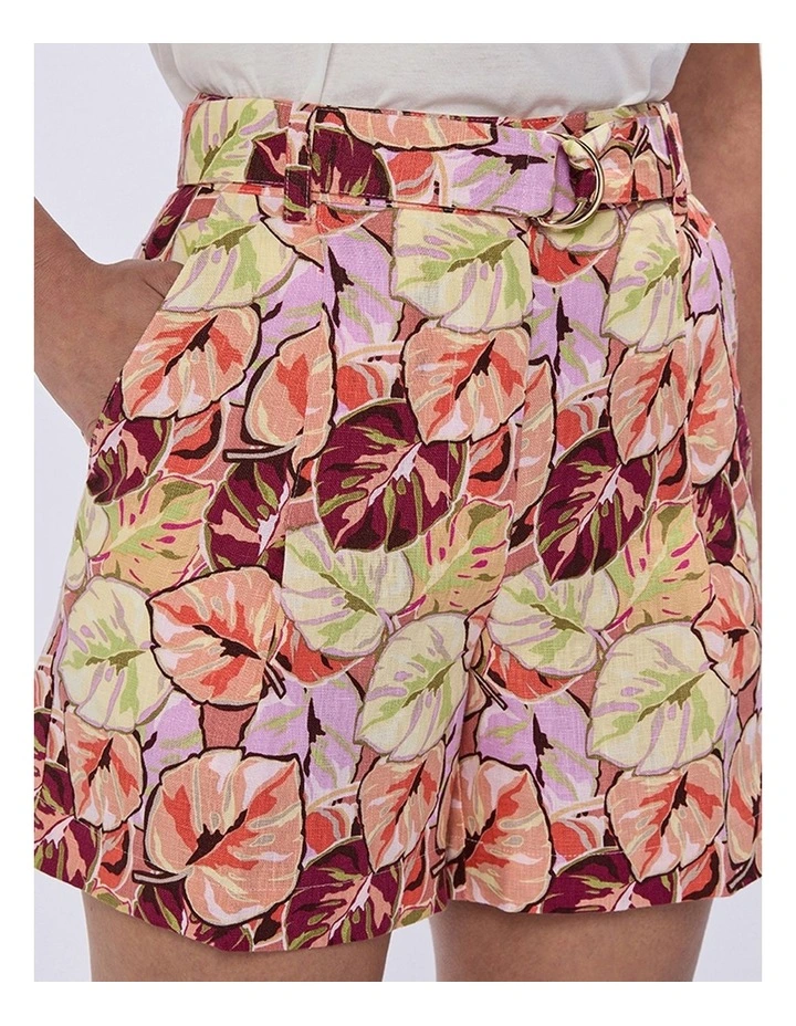 Plant Touch This Linen Short in Pink Multi image 4