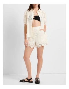 Te Amo Lace Short in Ivory