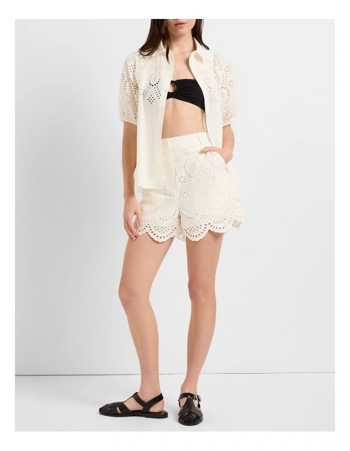 Te Amo Lace Short in Ivory image 2