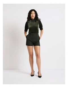 Dynasty Tailored Short in Dark Khaki