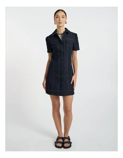 Queenie Denim Dress in Indigo