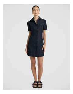 Queenie Denim Dress in Indigo