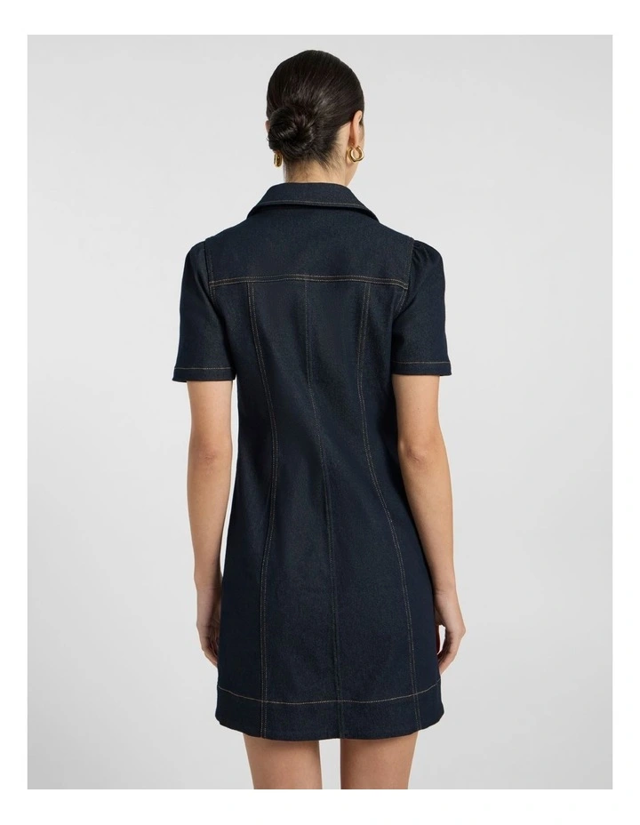 Queenie Denim Dress in Indigo image 3