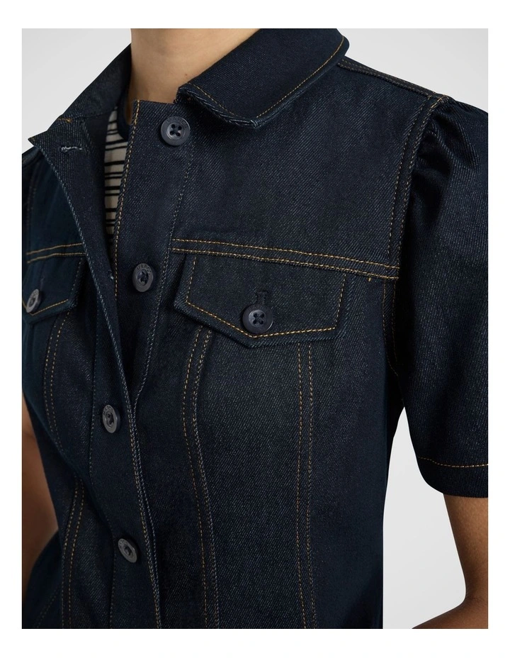 Queenie Denim Dress in Indigo image 3