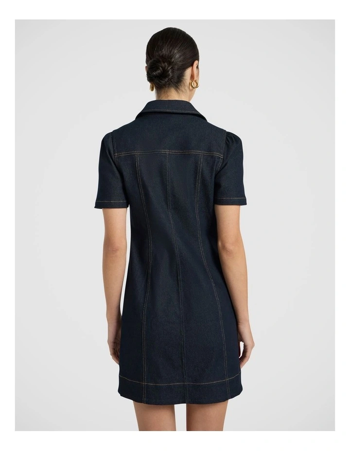 Queenie Denim Dress in Indigo image 4