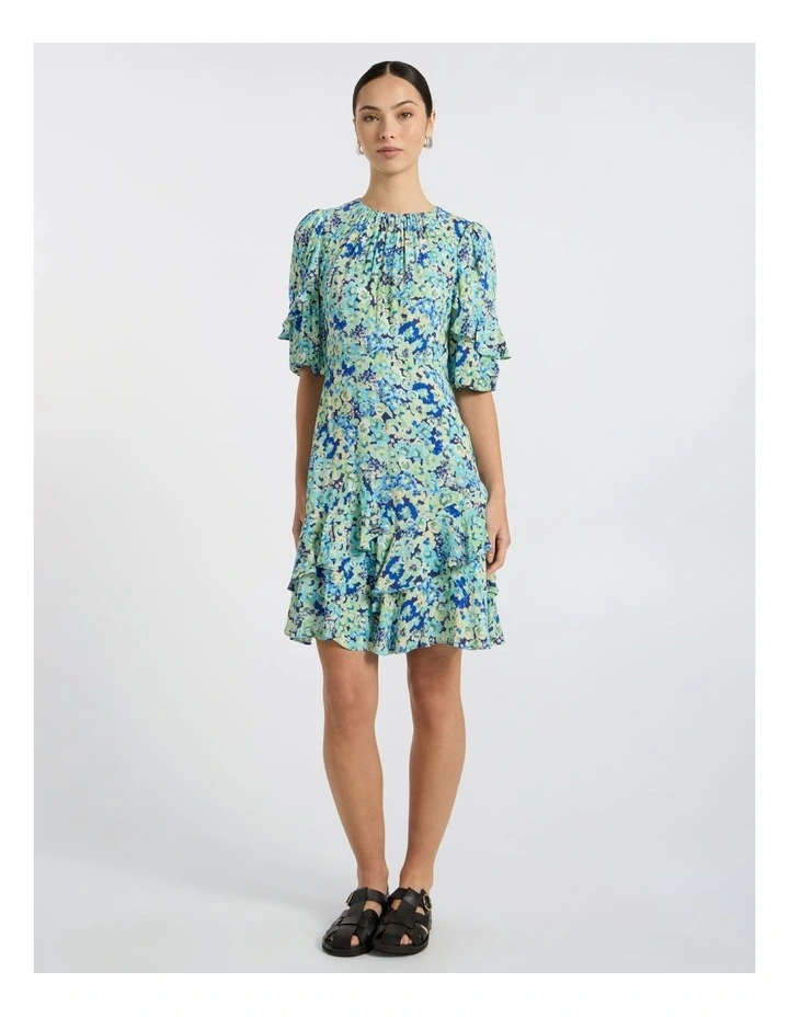 Mary Poppies Dress in Blue Multi image 1
