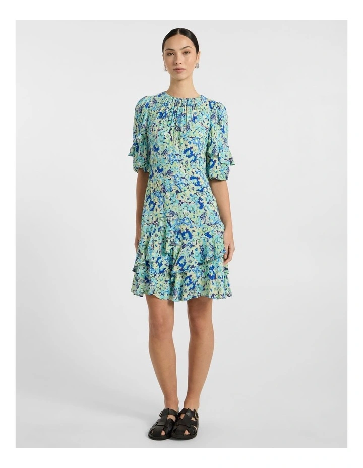 Mary Poppies Dress in Blue Multi image 1
