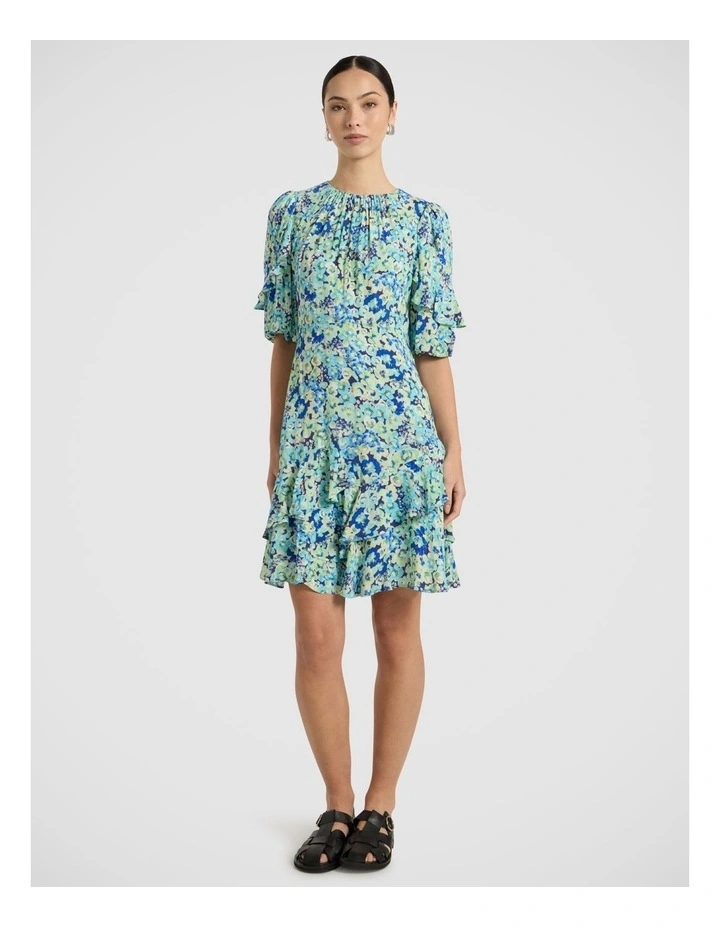 Mary Poppies Dress in Blue Multi image 1