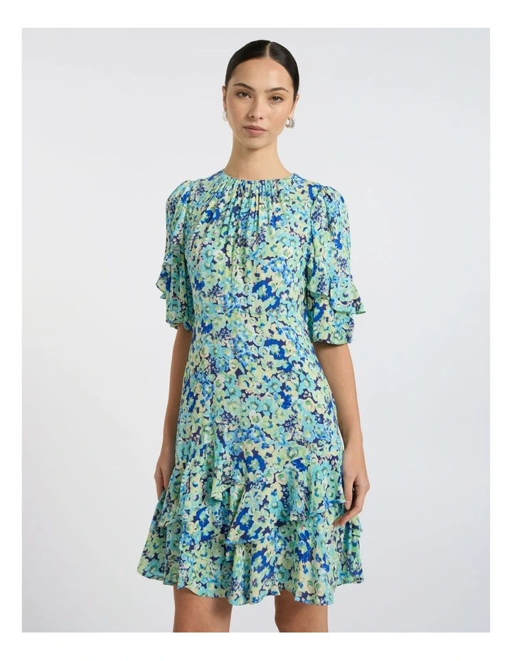 Mary Poppies Dress in Blue Multi image 2
