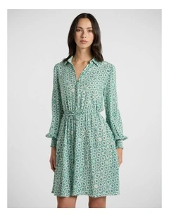 A Mint-Summer Night Dress in Mint Multi