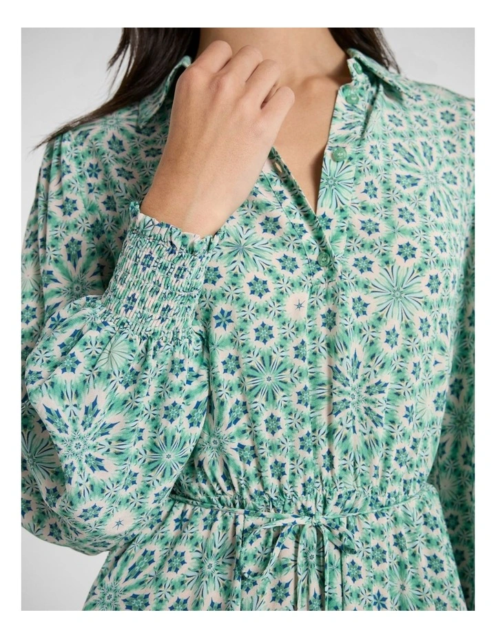 A Mint-Summer Night Dress in Mint Multi image 3