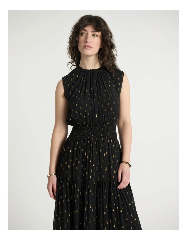 Louis Clip Spot Dress in Black image 2