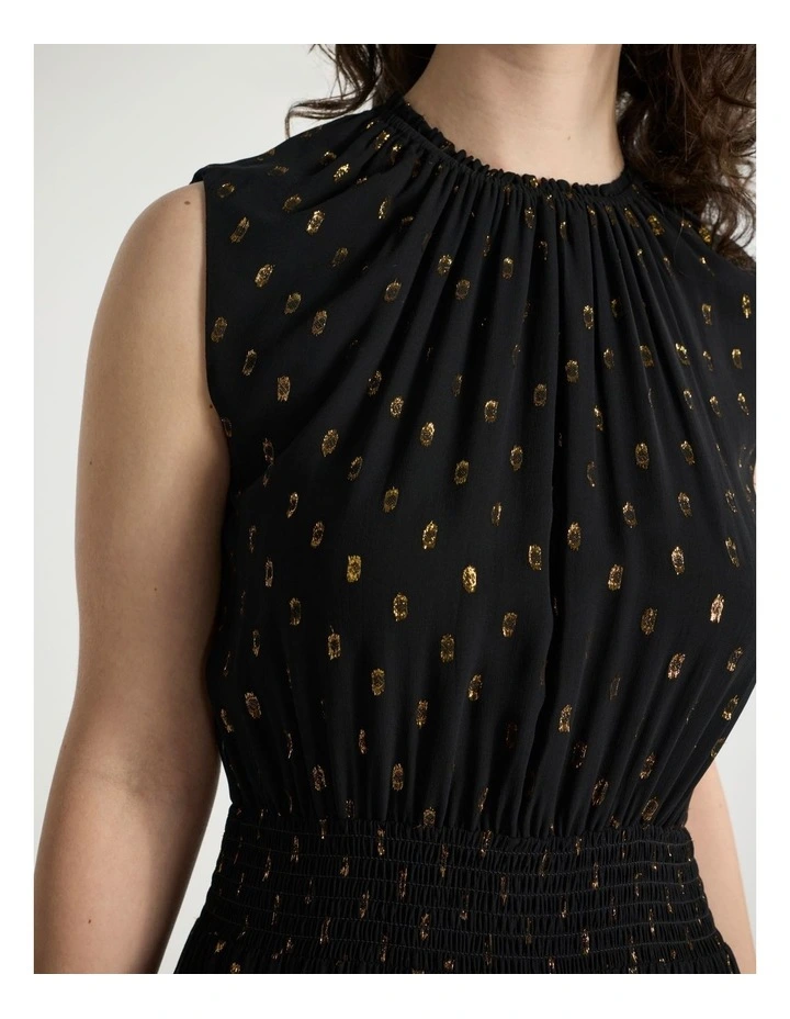 Louis Clip Spot Dress in Black image 4