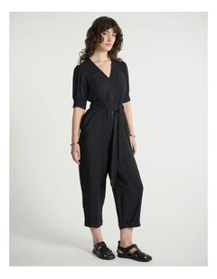 Night Changes Jumpsuit in Black