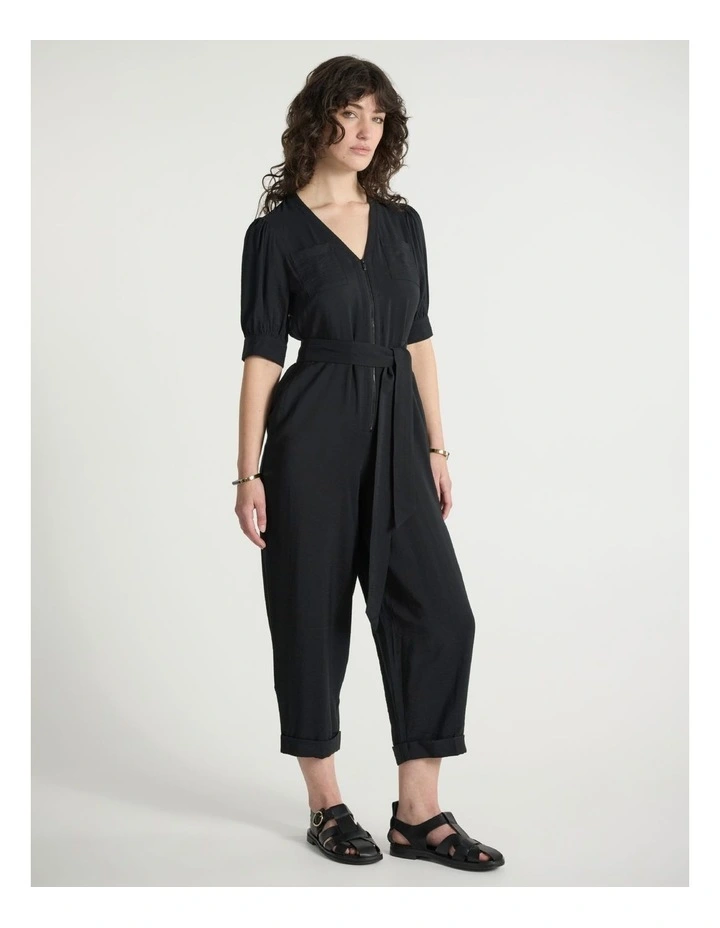 Night Changes Jumpsuit in Black image 1