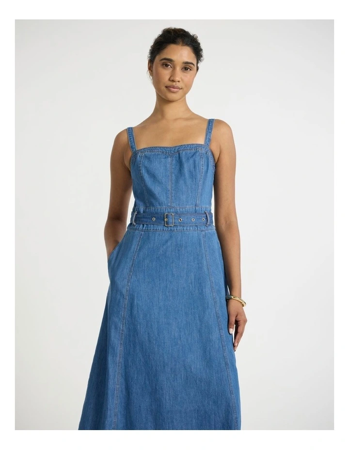 Tomlinson Denim Dress in Indigo image 2