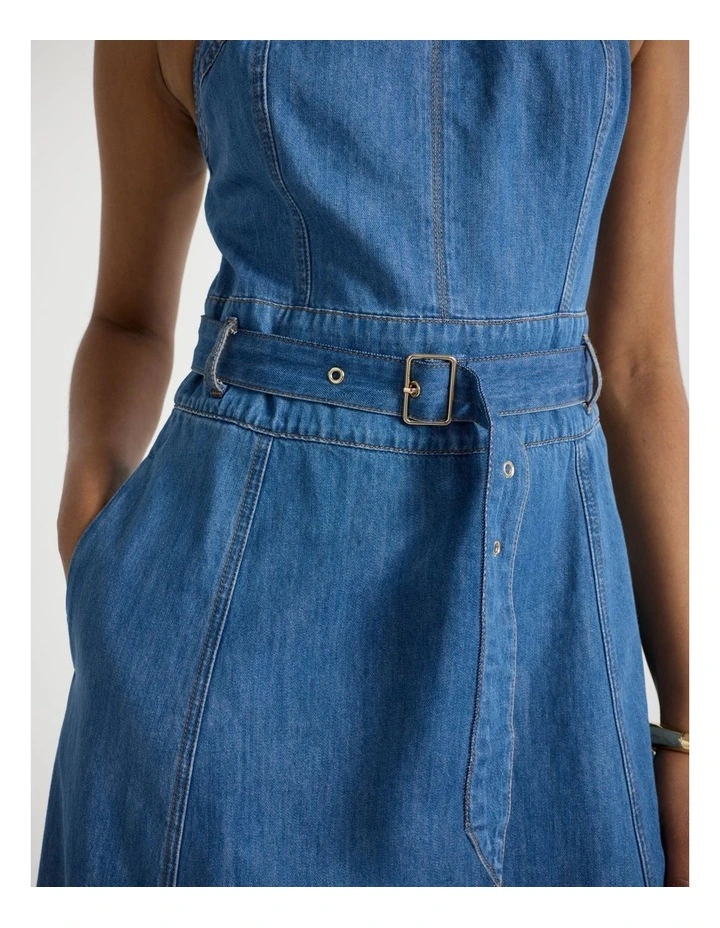 Tomlinson Denim Dress in Indigo image 4