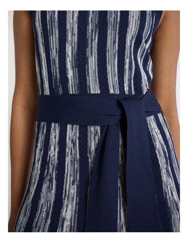 Stripe That Down Knit Dress in Navy Stripe image 4