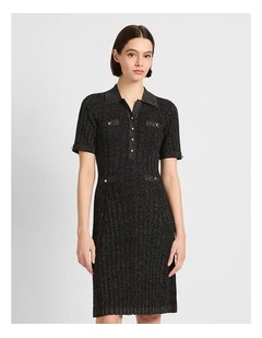 Endless Night Knit Dress in Black Sparkle