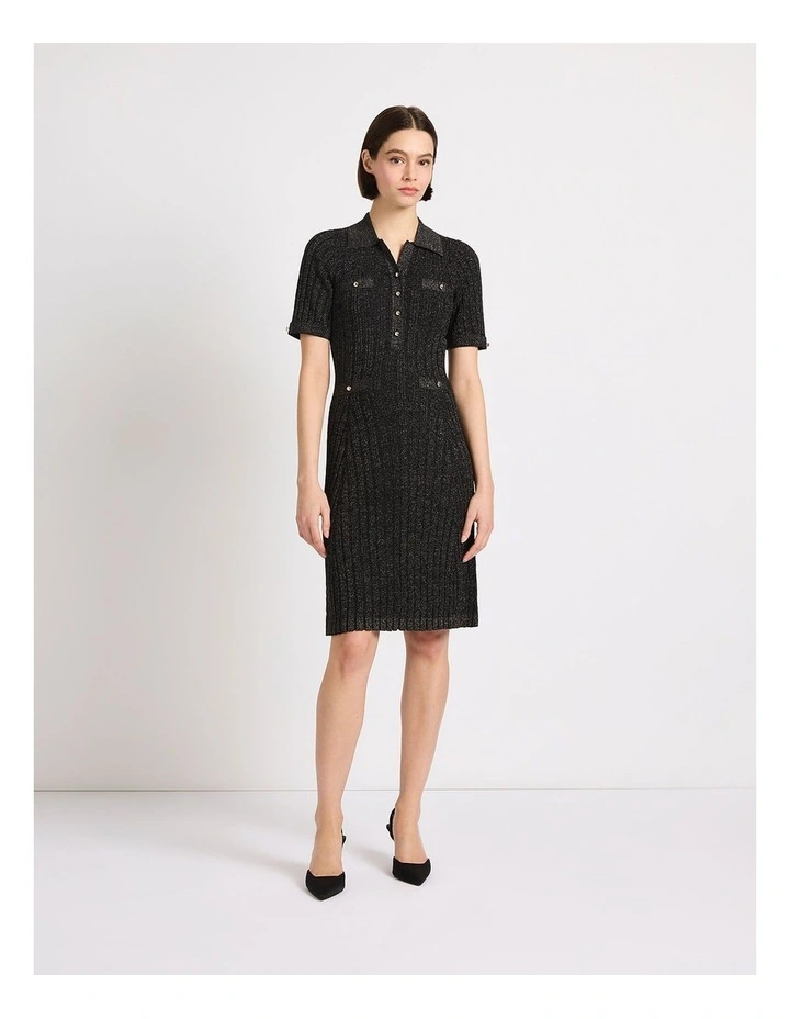 Endless Night Knit Dress in Black Sparkle image 1