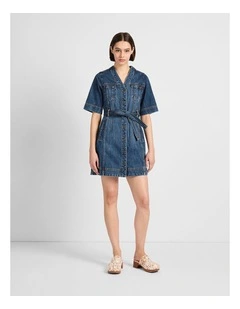 Bennet Denim Mini Dress in Elle Blue