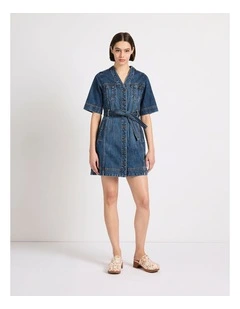 Bennet Denim Mini Dress in Elle Blue