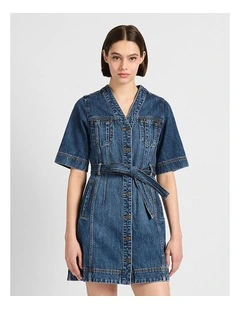 Bennet Denim Mini Dress in Elle Blue