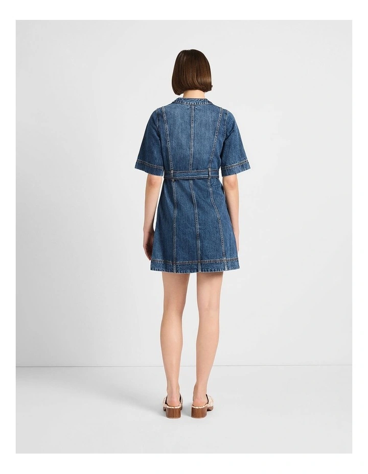 Bennet Denim Mini Dress in Elle Blue image 3