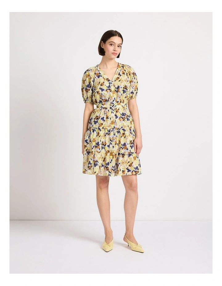 Print And Prejudice Dress in Yellow Multi image 1