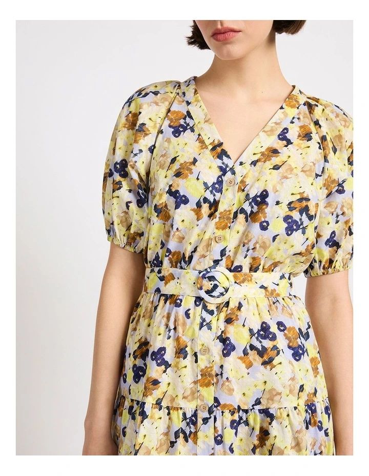 Print And Prejudice Dress in Yellow Multi image 4