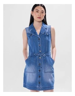Gabriella Denim Mini Dress in Messina Blue