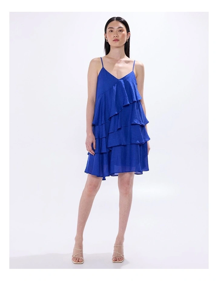 Breaking Free Ruffle Dress in Cobalt Blue image 1