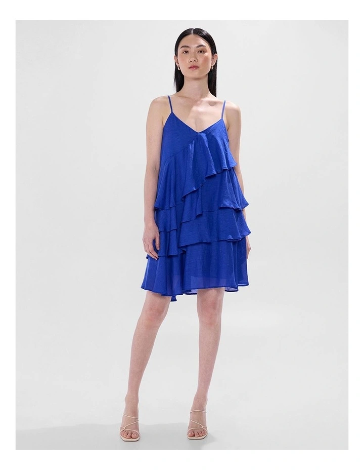 Breaking Free Ruffle Dress in Cobalt Blue image 2