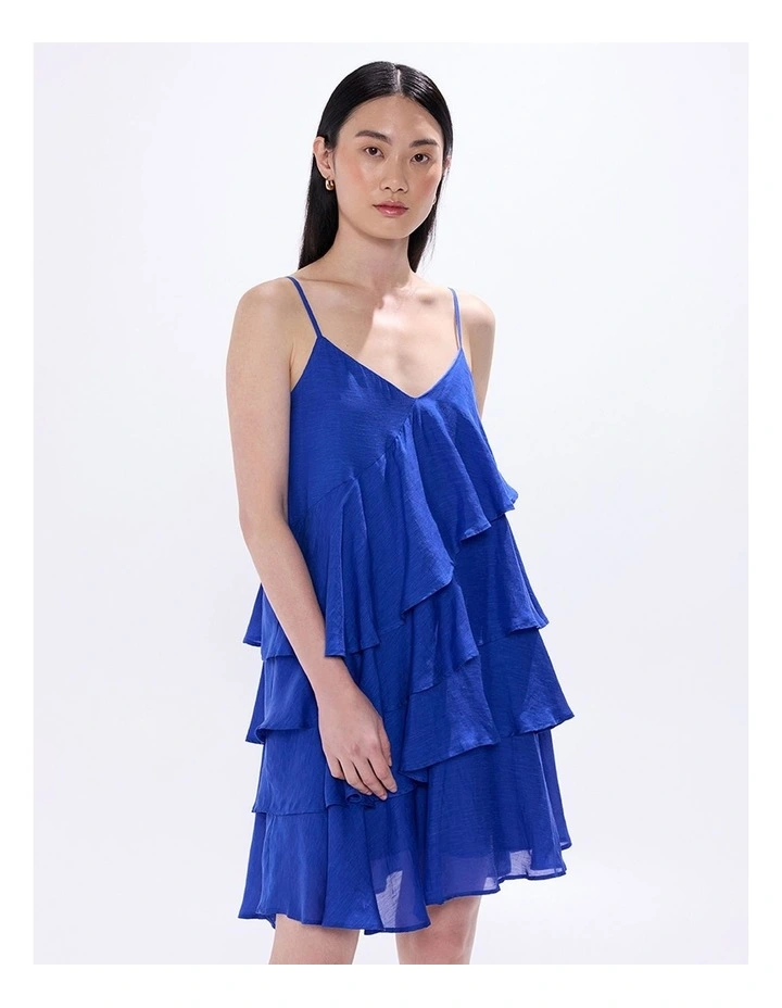 Breaking Free Ruffle Dress in Cobalt Blue image 2