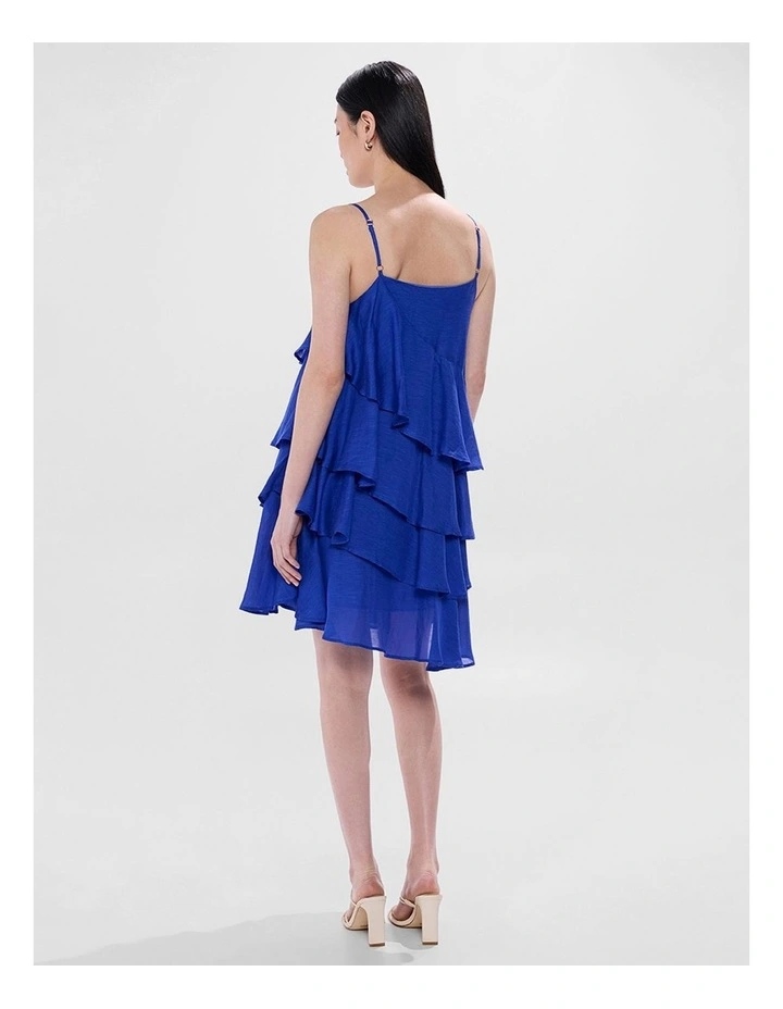 Breaking Free Ruffle Dress in Cobalt Blue image 3