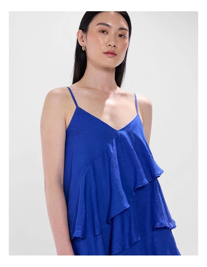 Breaking Free Ruffle Dress in Cobalt Blue image 4