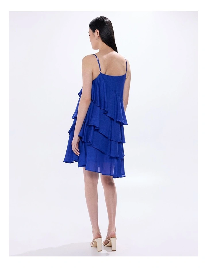 Breaking Free Ruffle Dress in Cobalt Blue image 4