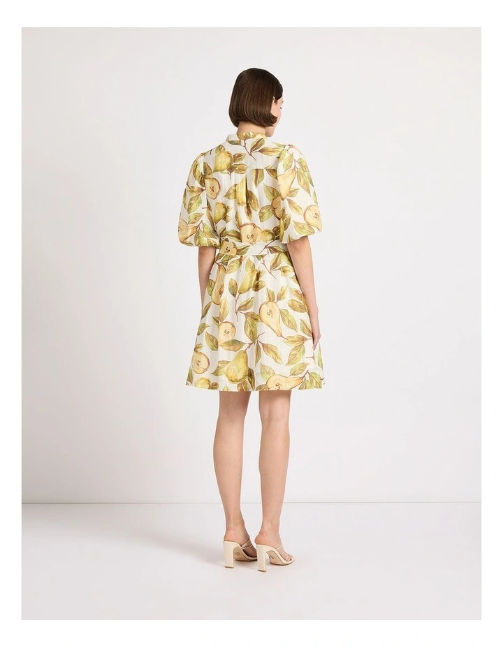 Pear-Suasion Dress in White Multi image 3