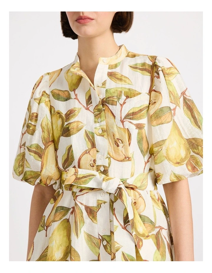 Pear-Suasion Dress in White Multi image 4