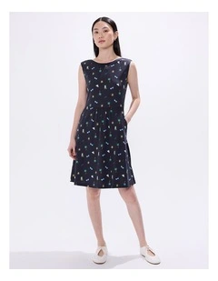 Fanta-Sea Island Dress in Navy Multi