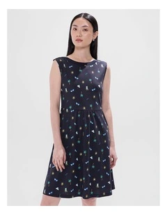 Fanta-Sea Island Dress in Navy Multi