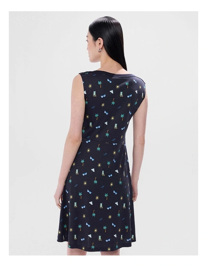 Fanta-Sea Island Dress in Navy Multi image 3