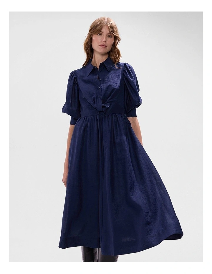 Empress Twist Front Dress in Midnight image 1