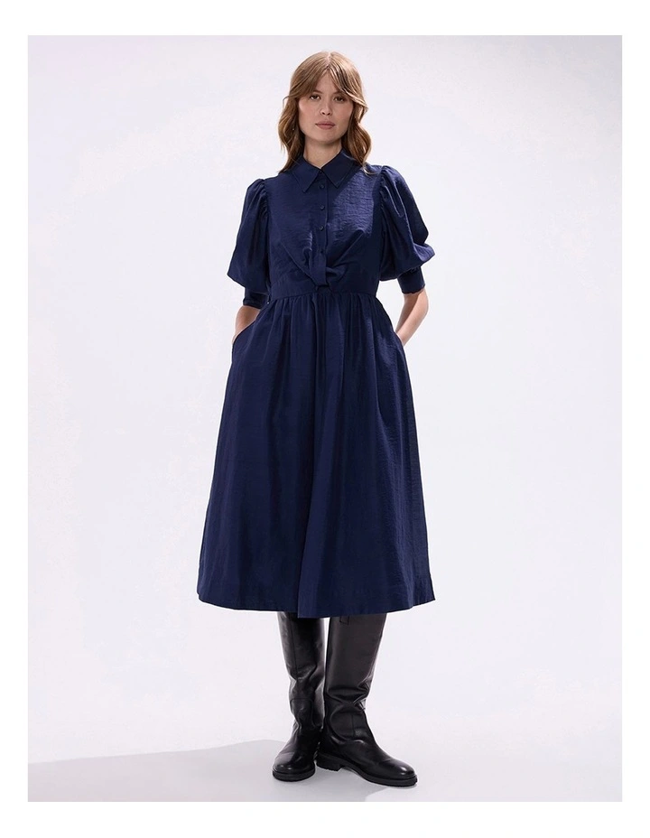 Empress Twist Front Dress in Midnight image 1