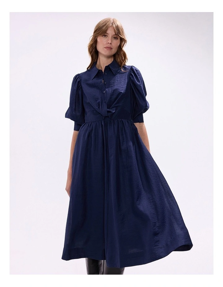 Empress Twist Front Dress in Midnight image 3