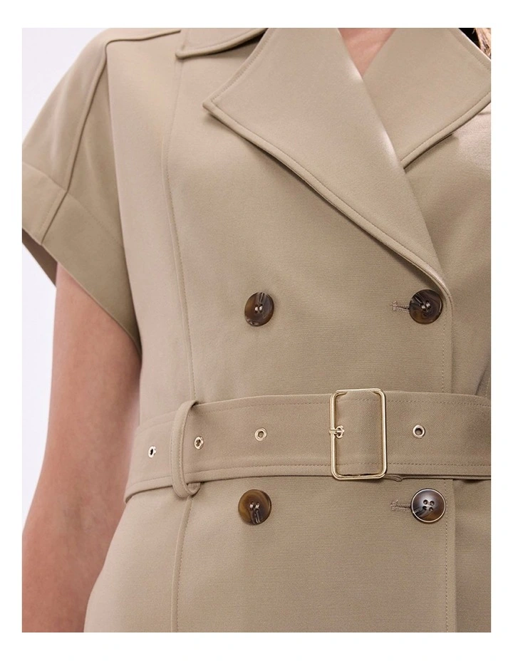 Manon Trench Dress in Sesame Brown image 2