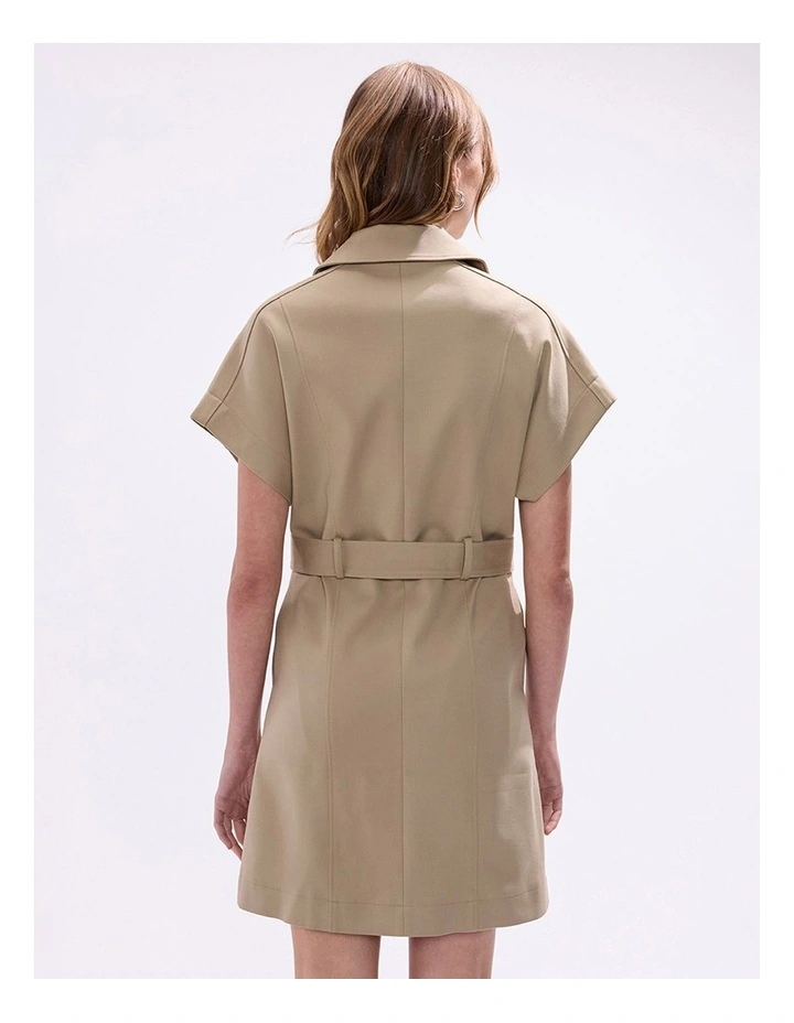 Manon Trench Dress in Sesame Brown image 3