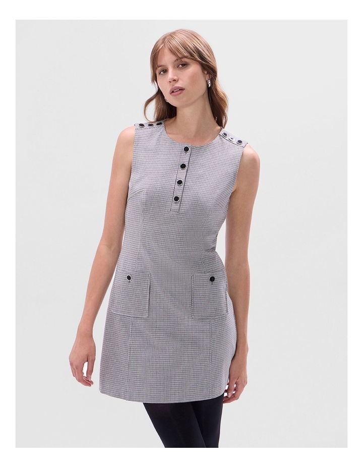 Marcs Dawn Check Mini Dress in Grey Multi | MARCS