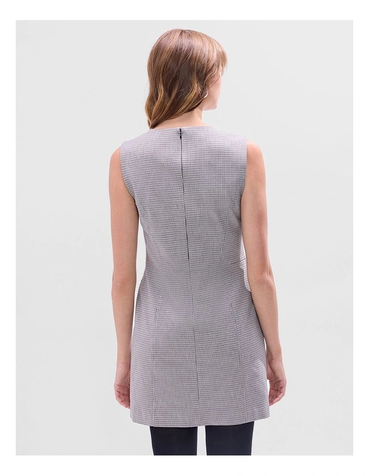 Dawn Check Mini Dress in Grey Multi image 3