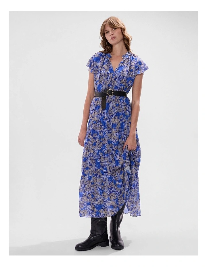 Be-Leaf It Or Not Dress in Blue Multi image 1